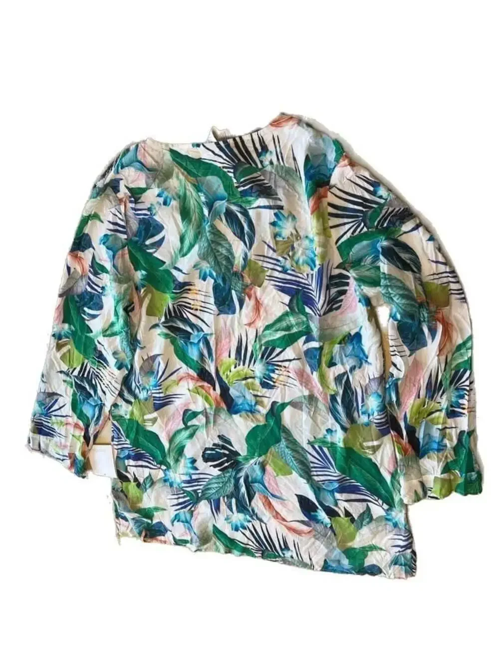 La Blanca In The Moment Tropical Floral Print V-Neck  Tunic Cover-Up